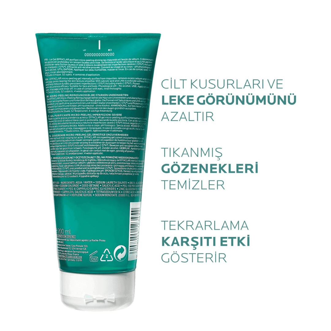La Roche Posay Effaclar Mikro Peeling Jel Vücut 200 ml - La Roche Posay
