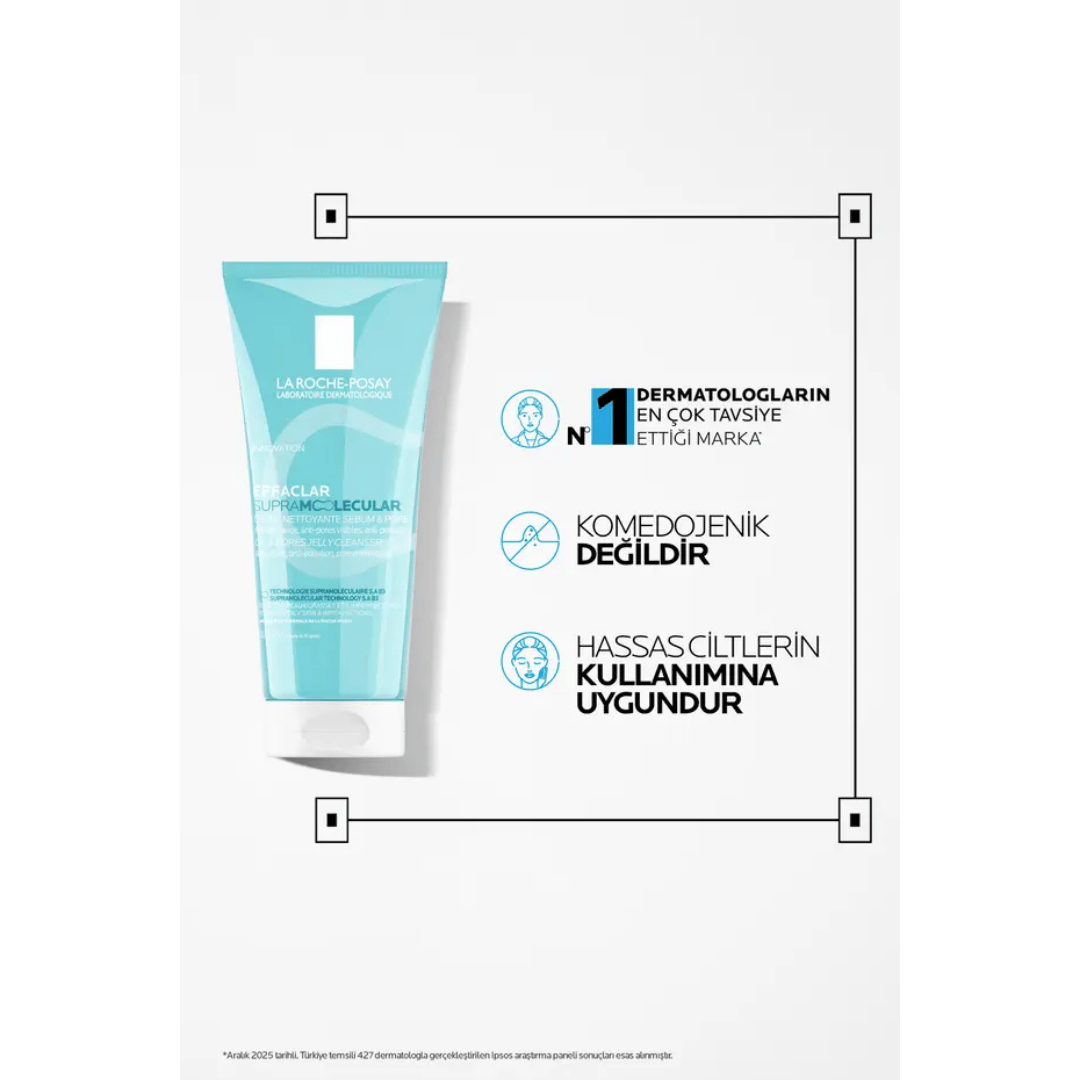 La Roche Posay Effaclar Supramolecular Gözenek Ve Yağlanma Karşıtı Yüz Temizleme Jeli 200 ml - La Roche-Posay