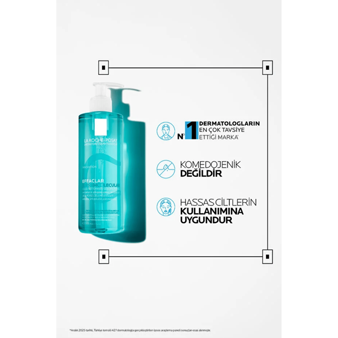 La Roche Posay Effaclar Supramolecular Gözenek Ve Yağlanma Karşıtı Yüz Temizleme Jeli 400 ml - La Roche-Posay