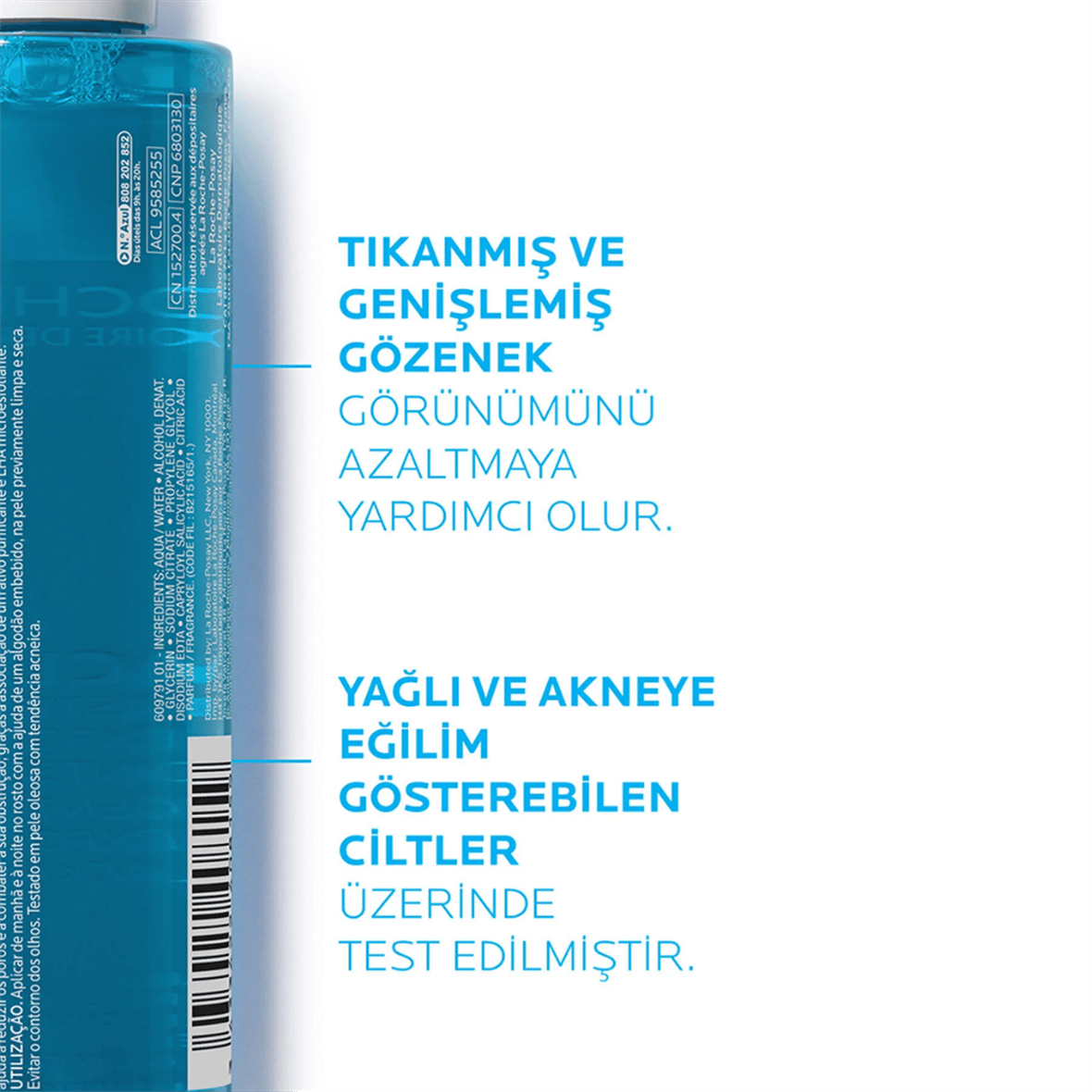 La Roche Posay Effaclar Tonik Yağlı ve Sivilceye Eğilim Gösteren Ciltler için Sıkılaştırıcı Tonik 200ml X2 - La Roche Posay