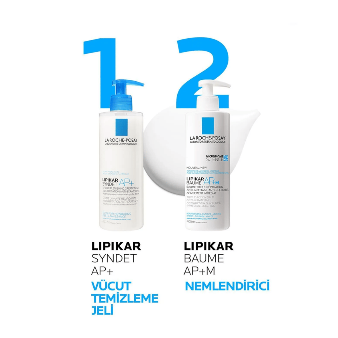 La Roche Posay Lipikar Baume Balsam Losyon Ap+m Atopiye Eğilim Gösterebilen Ciltler 400 Mlx2 - La Roche Posay