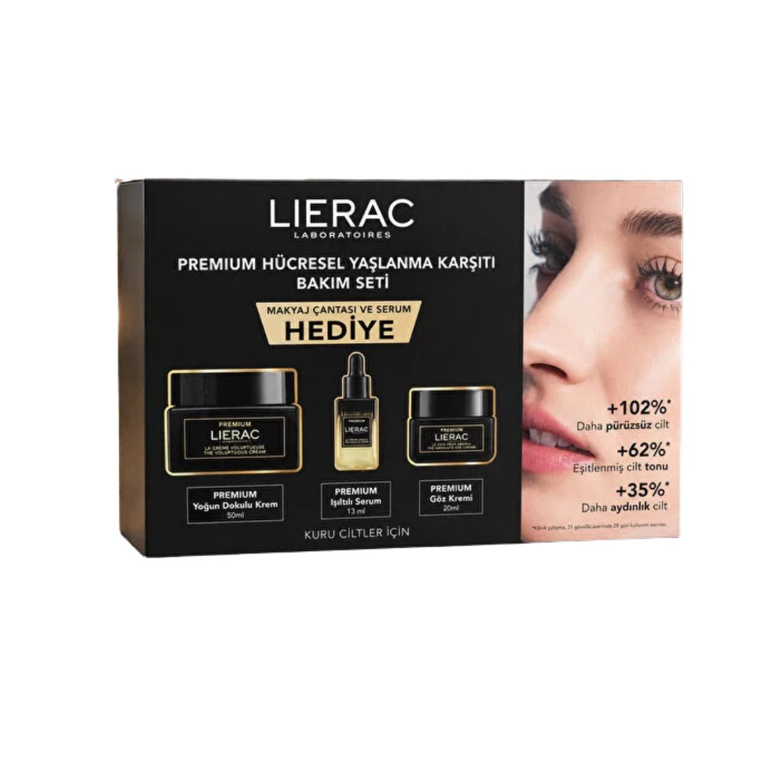 Lierac Premıum Mat ve Yorgun Ciltler İçin Cildi Aydınlatıcı ve Işıltılı Görünüm Veren ve Yoğun Nemlendirici Set - lierac