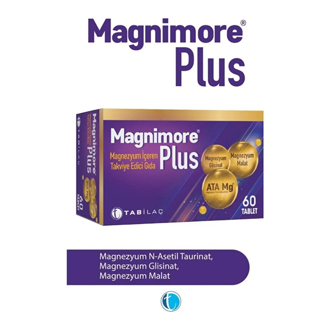 Magnimore Plus Magnezyum İçeren Takviye Edici Gıda 60 Kapsül - Magnimore