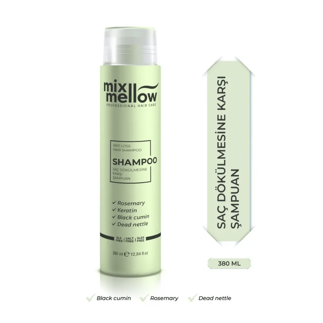 Mix Mellow Saç Dökülmesine Karşı Biberiye İçerikli Şampuan 380 ml - Mix Mellow