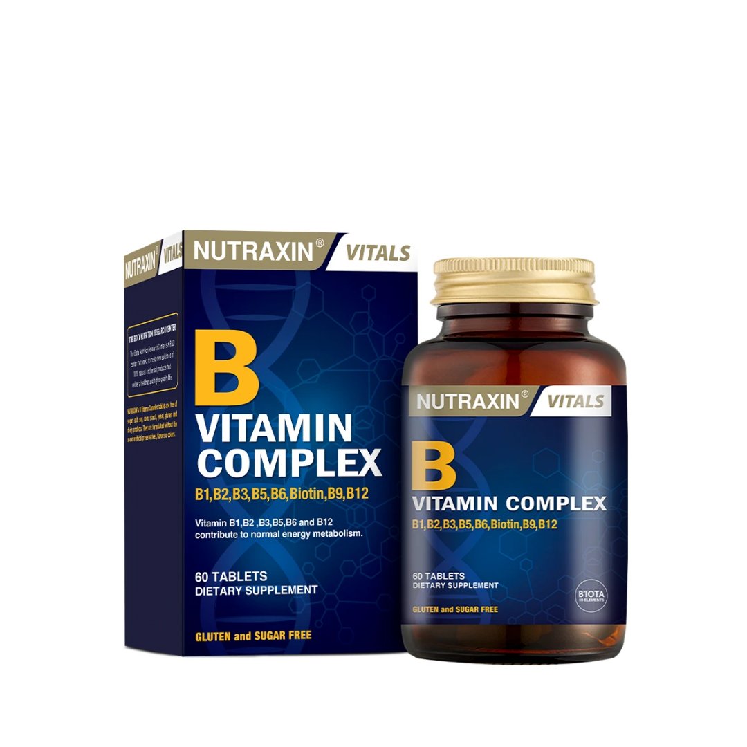 Nutraxin B Vitamin Complex 60 Kapsül - Nutraxin