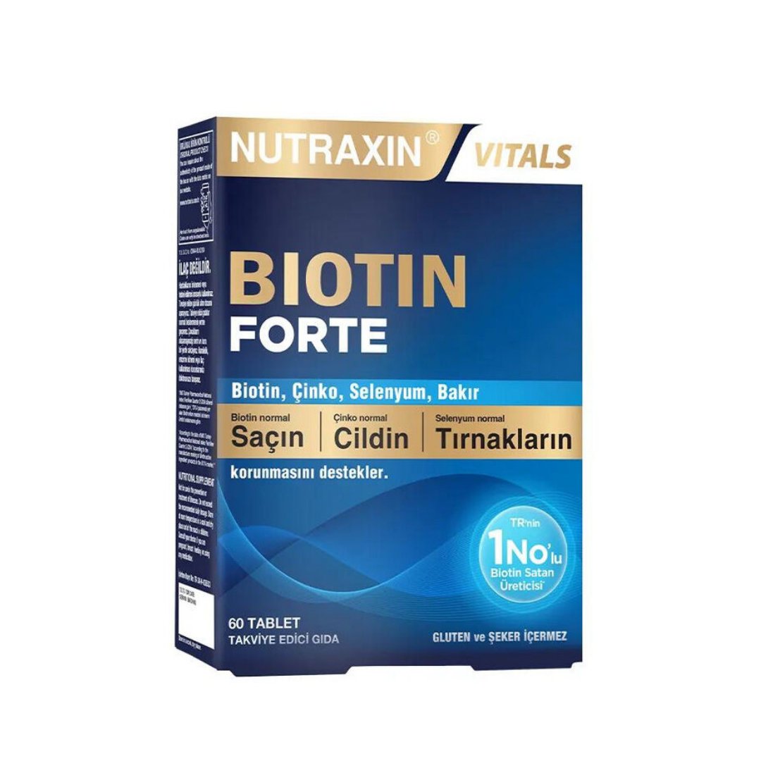 Nutraxin Biotin Forte 60 Tablet Takviye Edici Gıda - Nutraxin