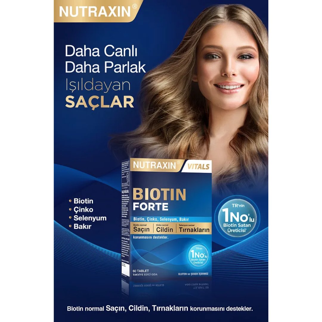 Nutraxin Biotin Forte 60 Tablet Takviye Edici Gıda - Nutraxin