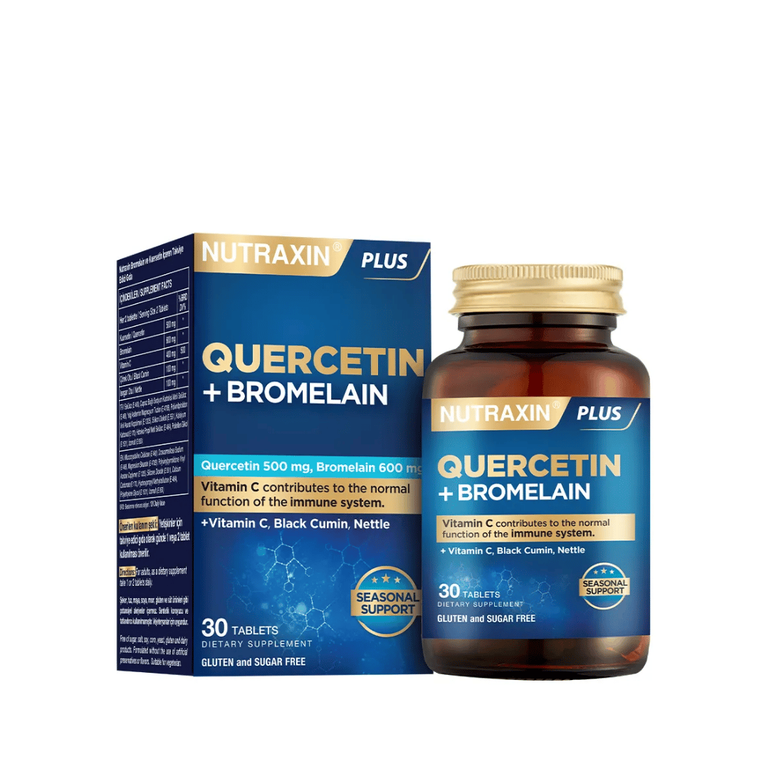 Nutraxin Bromelain ve Kuersetin İçeren Takviye Edici Gıda 30 Tablet - Nutraxin