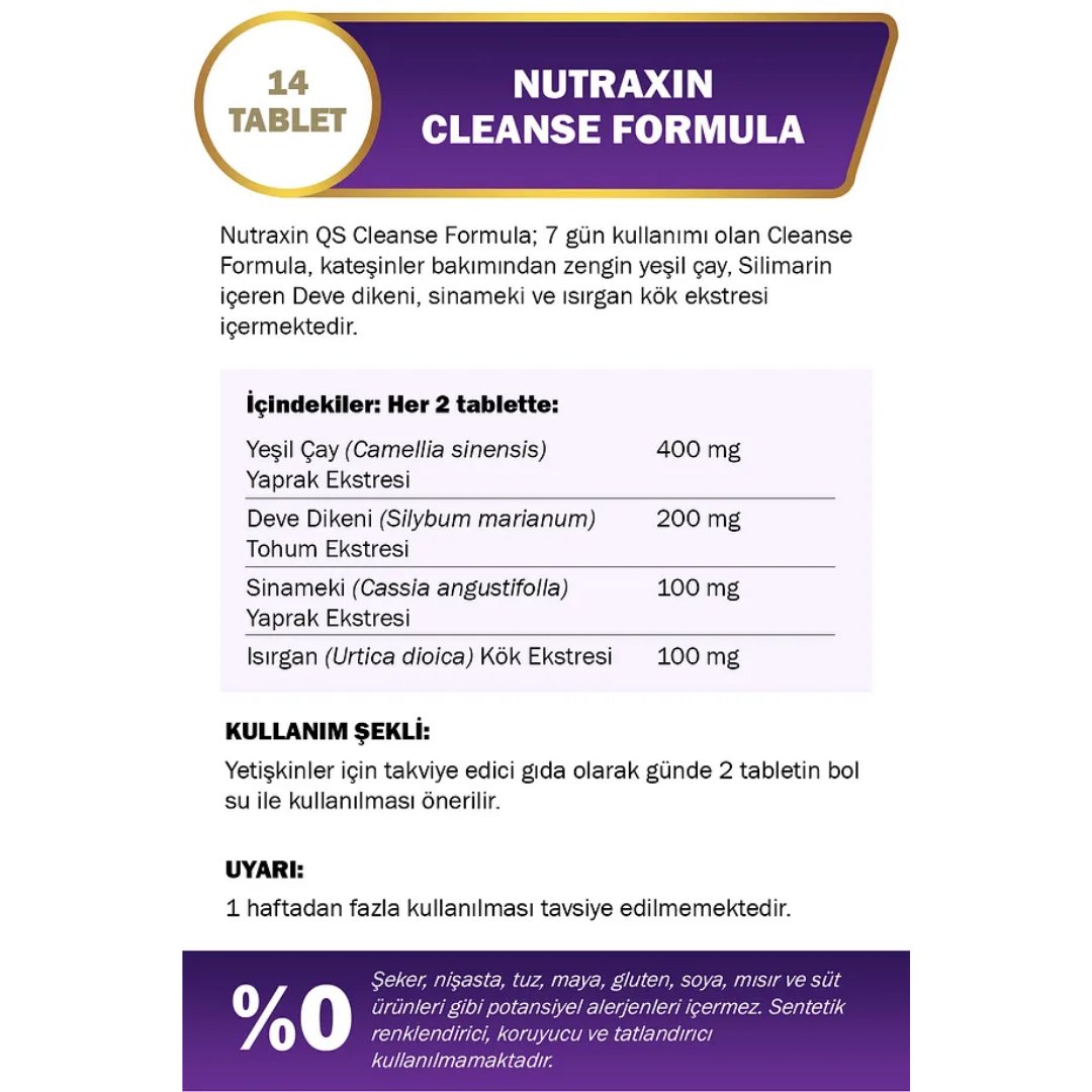 Nutraxin Cleanse Formula 14 Tablet - Nutraxin