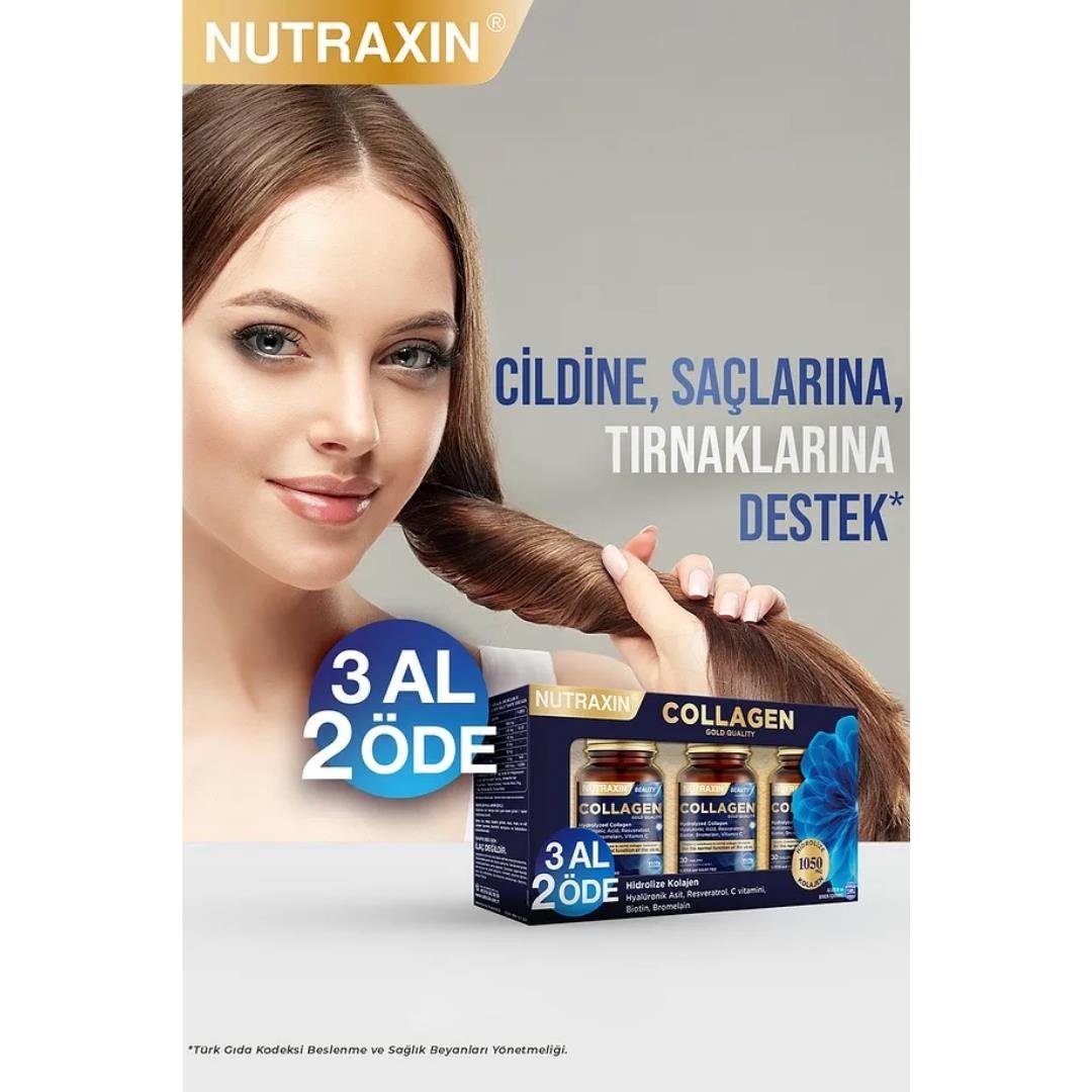Nutraxin Collagen Beauty Hidrolize Kolajen 3x30 Tablet 3 Al 2 Öde - Nutraxin