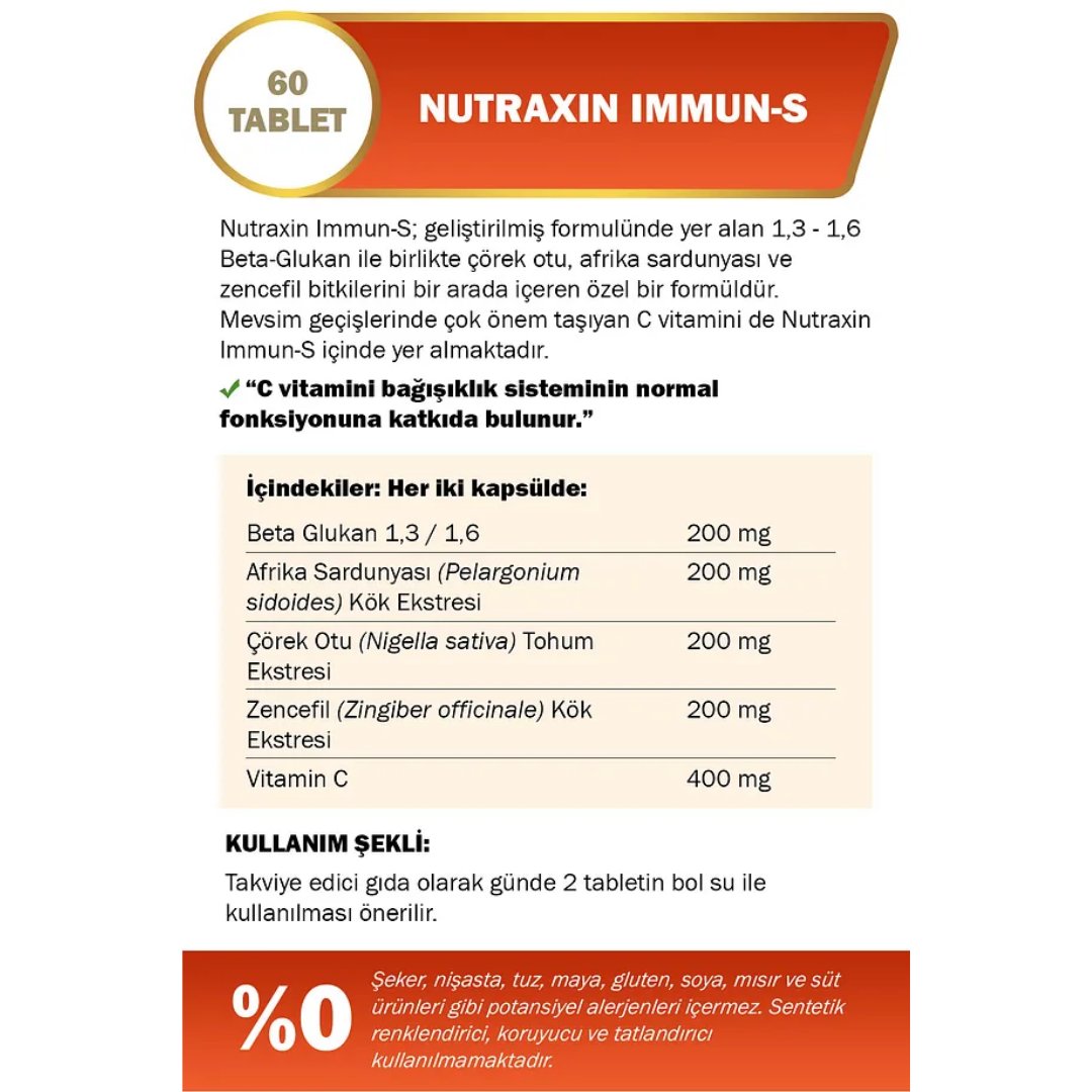 Nutraxin Immun-S 60 Tablet - Nutraxin