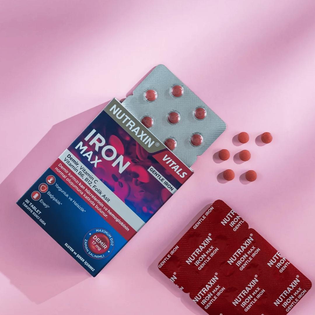 Nutraxin Iron Max Takviye Edici Gıda 30 Tablet - Nutraxin