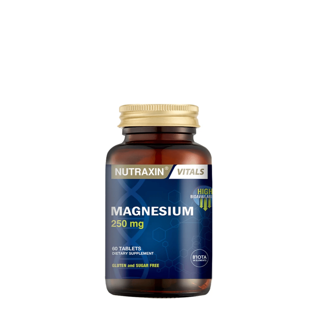 Nutraxin Magnesium Citrate 250 mg Takviye Edici Gıda 60 Tablet - Nutraxin