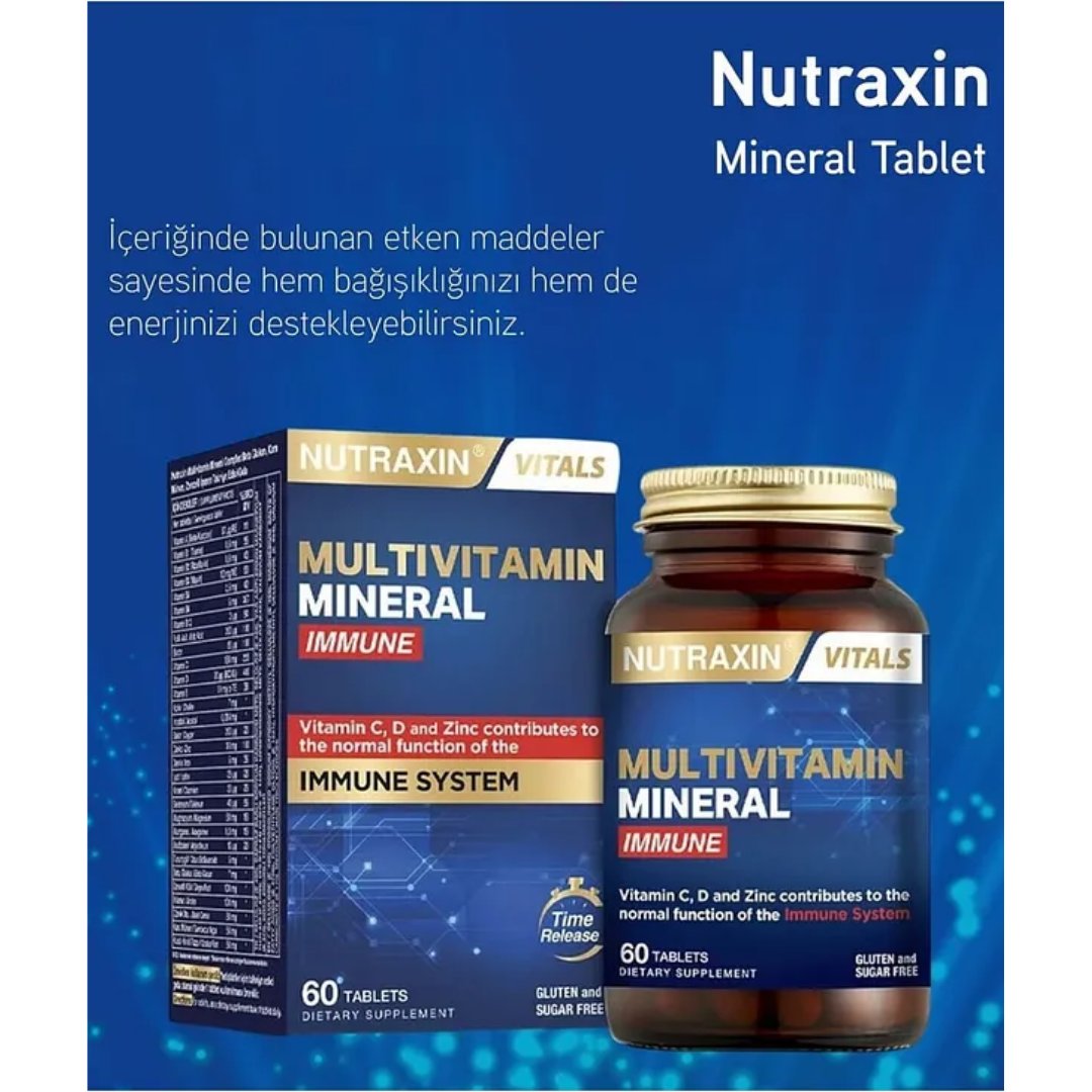Nutraxin Multivitamin Mineral Immune 60 Tablet - Nutraxin