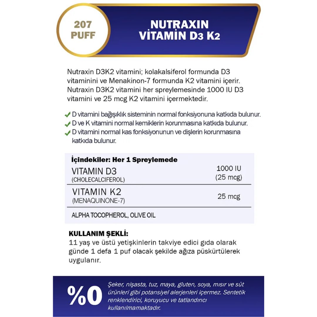 Nutraxin Vitamin D3 K2 30 ml - 1.000 Iu - Nutraxin