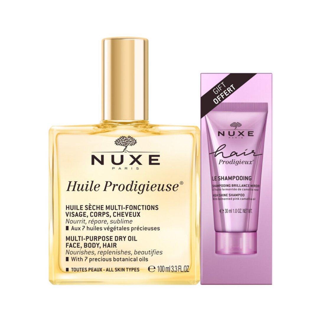 Nuxe Huile Prodigieuse SET Hair Prodigieux High Shine + Şampuan 30 ml HEDİYE - Nuxe