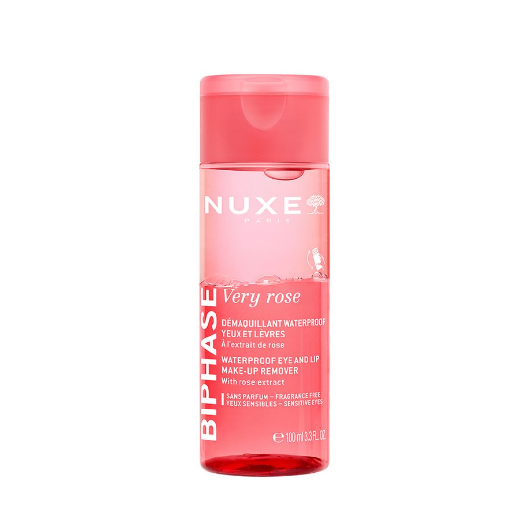 Nuxe Very Rose Gül Özlü Çift Bazlı Göz Makyajı Temizleme Suyu 100 ml - Nuxe