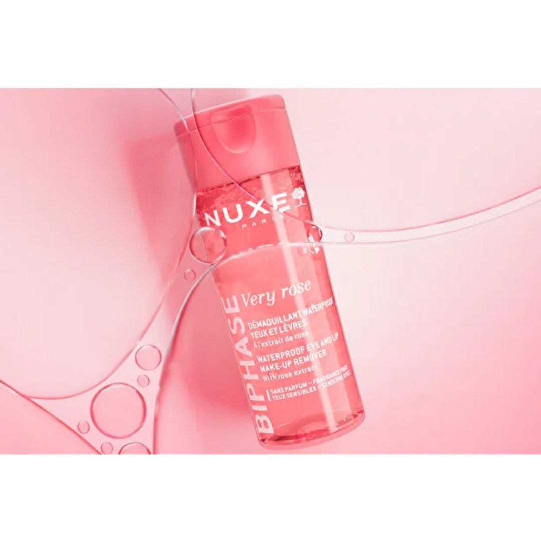 Nuxe Very Rose Gül Özlü Çift Bazlı Göz Makyajı Temizleme Suyu 100 ml - Nuxe