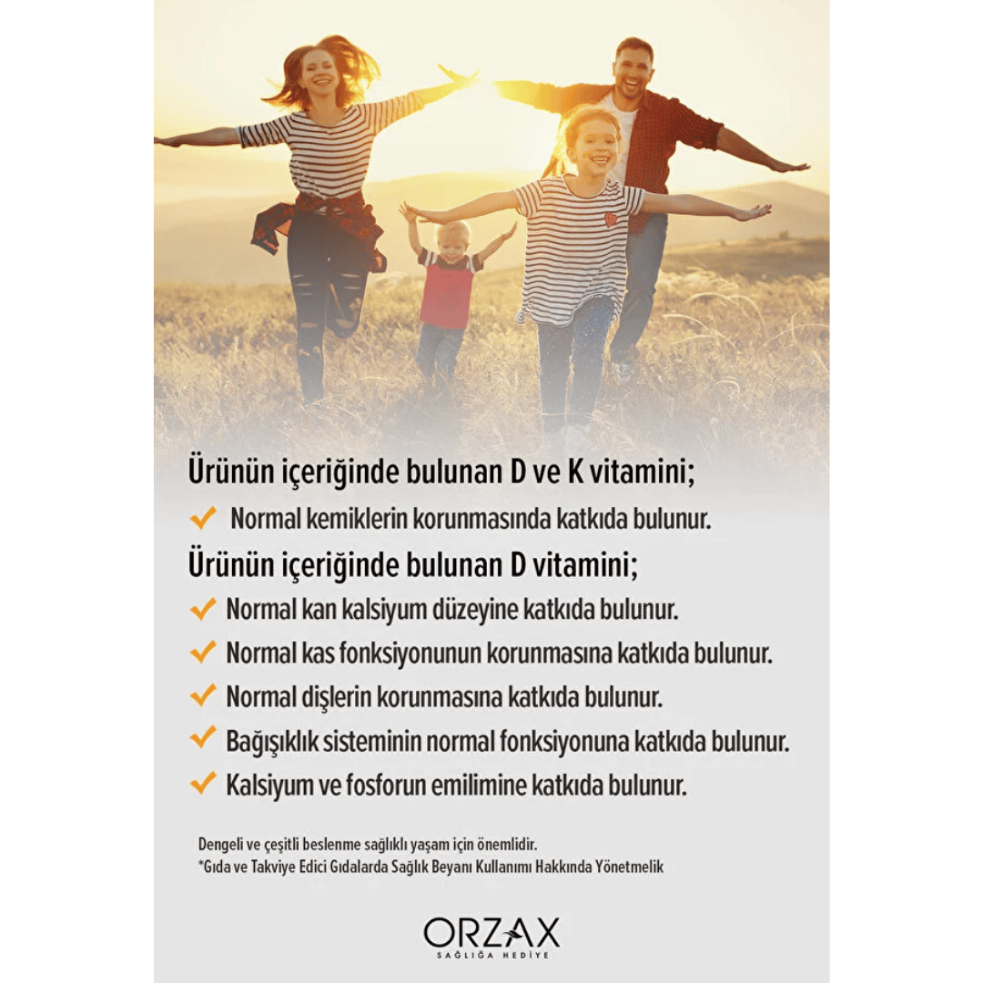 Ocean Gummies D3K2 60 Çiğnenebilir Jel Form - orzax