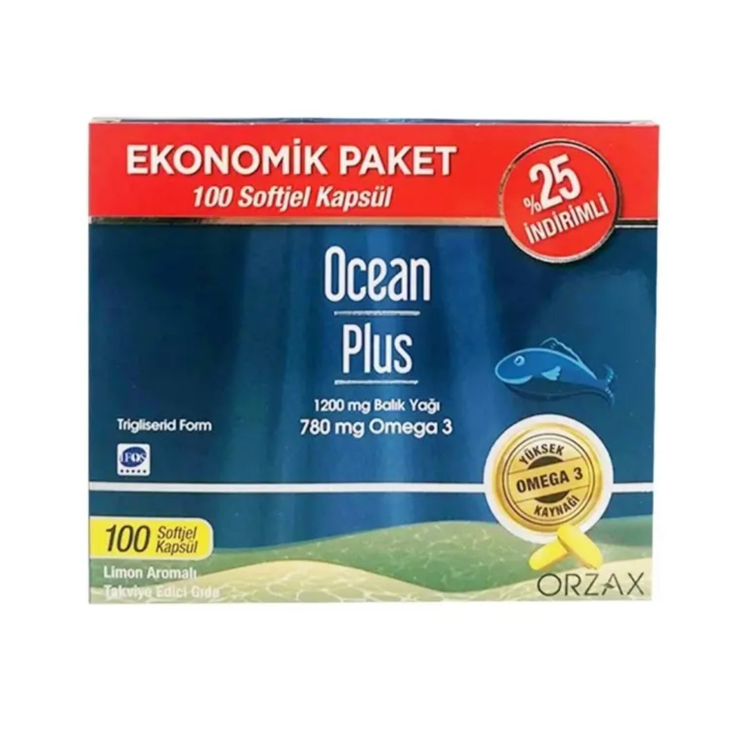 Ocean Plus 1200 mg 100 Softjel %25 İndirimli - orzax