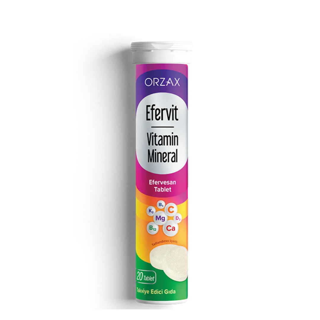 Orzax Efervit Multivitamin ve Mineral 20 Tablet - Orzax