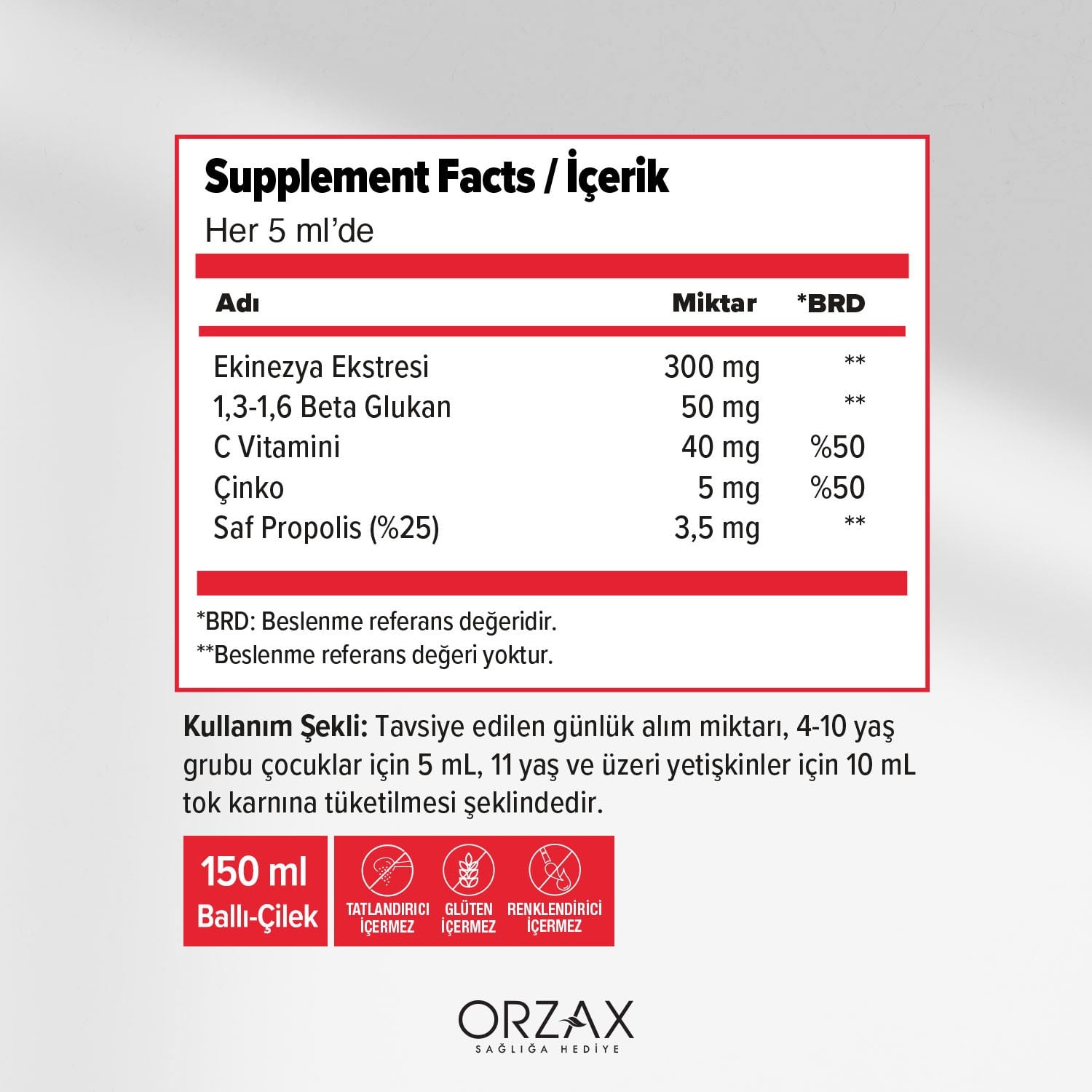 Orzax İmunol Şurup 150ml - Orzax