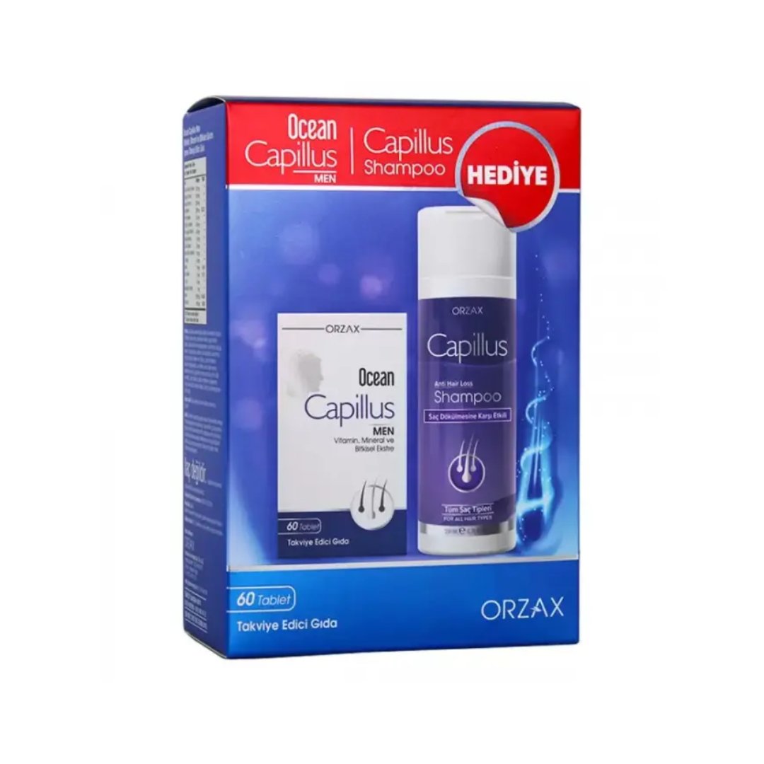 Orzax Ocean Capillus Men 60 Tablet + Capillus Şampuan Hediyeli - orzax