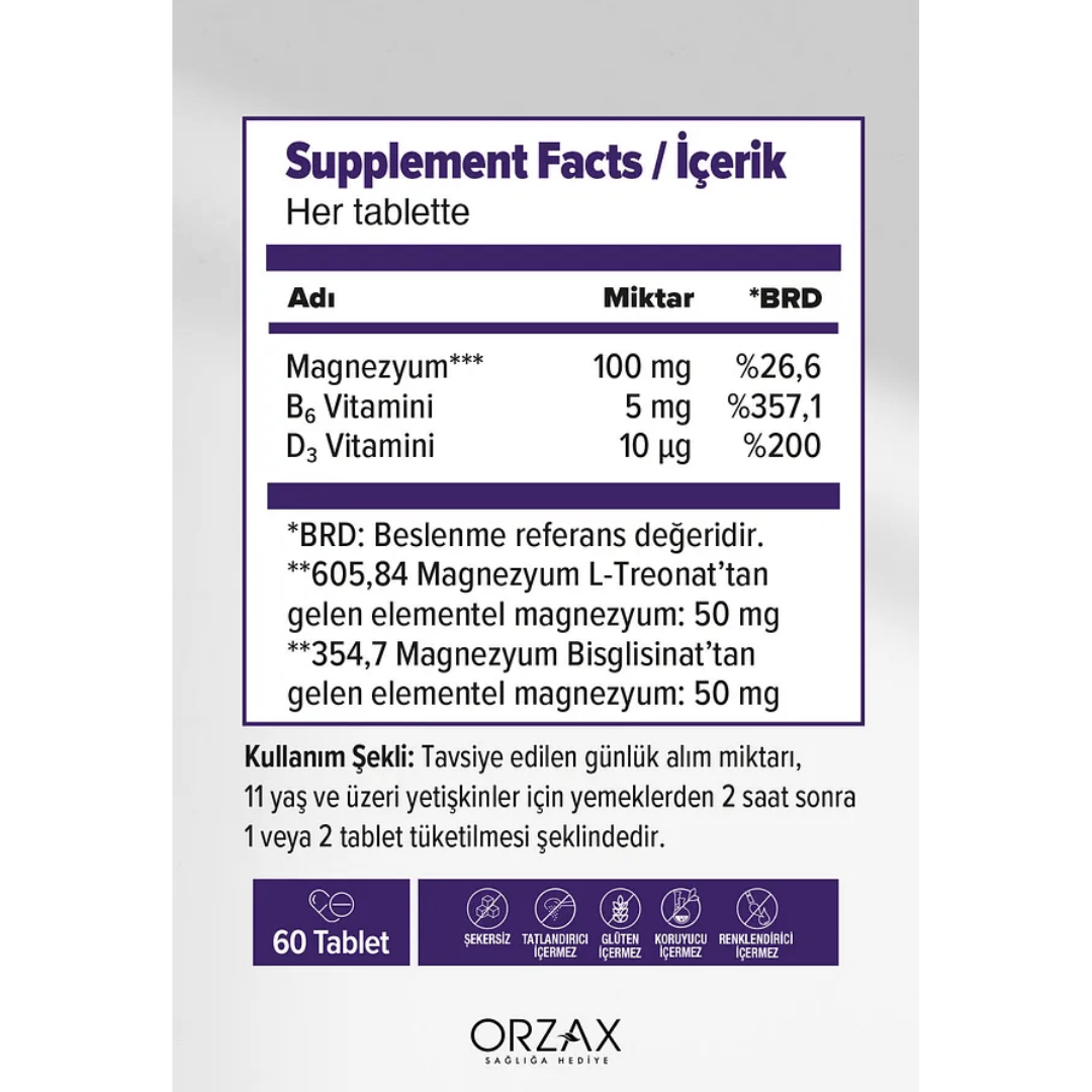 Orzax Ocean ExtraMag Threog Takviye Edici Gıda 60 Tablet - orzax