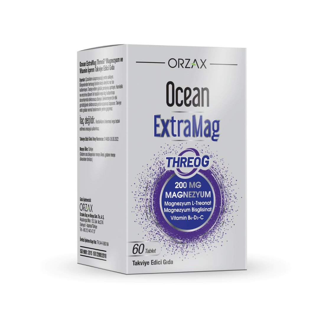 Orzax Ocean ExtraMag Threog Takviye Edici Gıda 60 Tablet - orzax