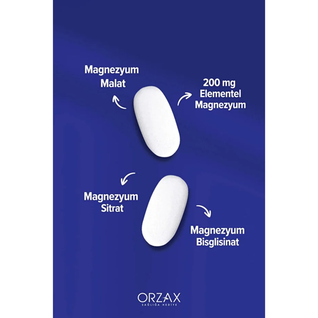Orzax Ocean ExtraMag Üçlü Magnezyum Kombinasyonu 60 Tablet - orzax