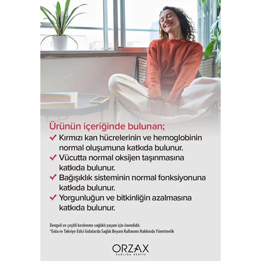 Orzax Ocean Gummies Iron Extra Demir İçeren Takviye Edici Gıda 60 Adet Çiğnenebilir Jel Form - orzax