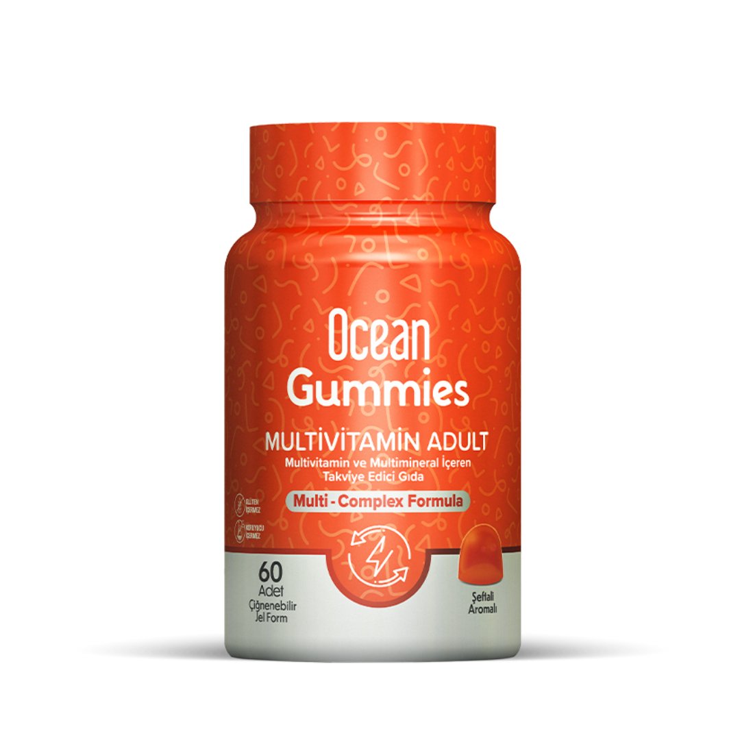 Orzax Ocean Gummies Multivimatimin Adult Takviye Edici Gıda 60 Adet Çiğnenebilir Jel Form - orzax