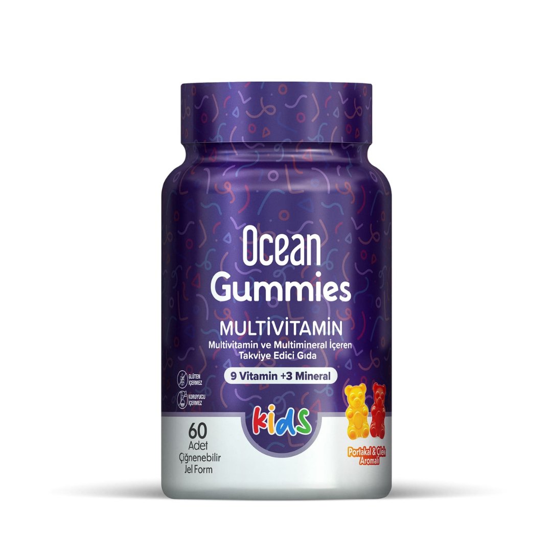 Orzax Ocean Gummies Multivitamin Kids Çiğnenebilir Jel 60 Tablet 2. %50 indirimli - orzax