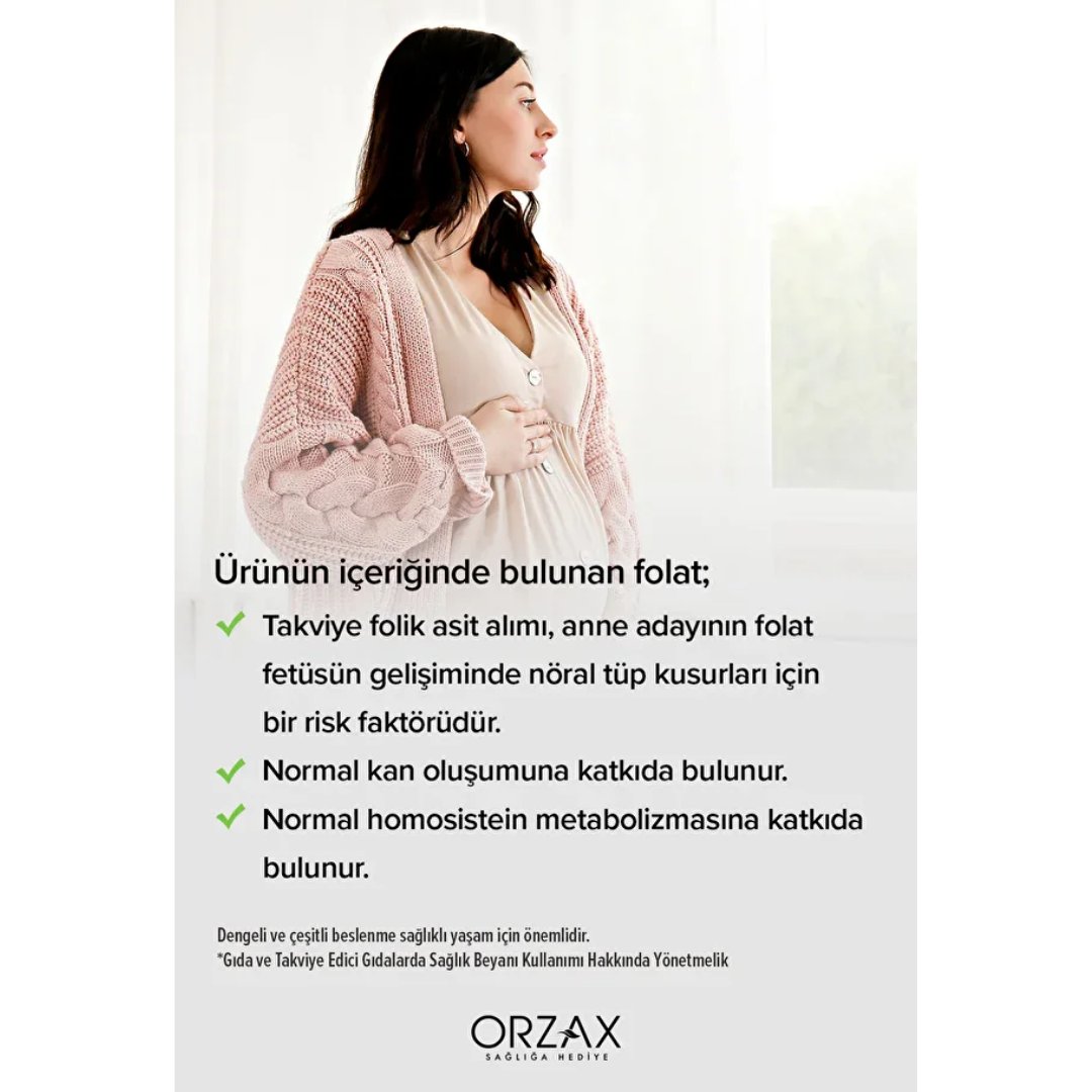 Orzax Ocean Methyl Folat 30 Tablet - Orzax