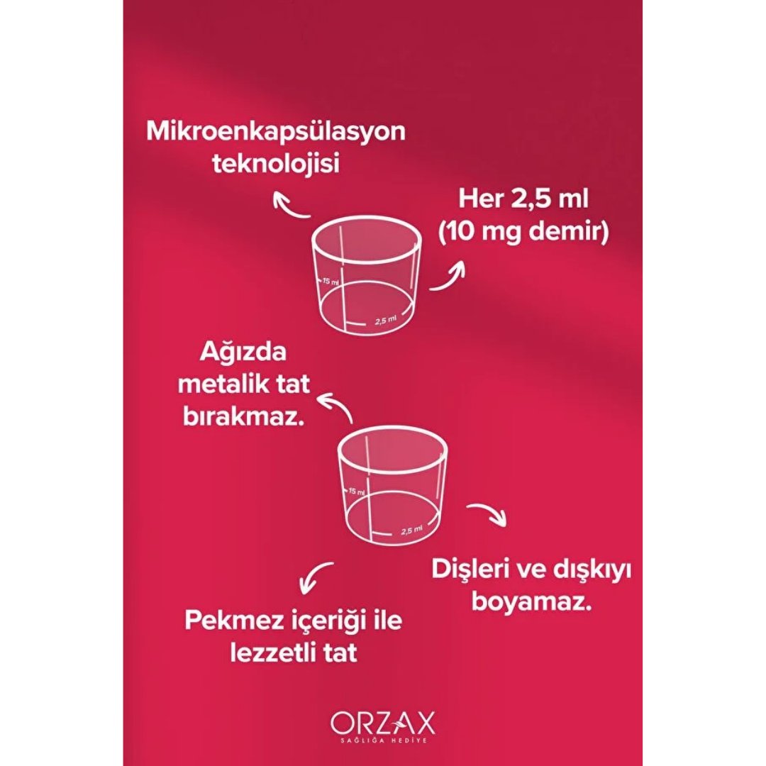 Orzax Ocean Microfer Lipozomal Demir Sıvı Takviye Edici Gıda 250 ml - Orzax