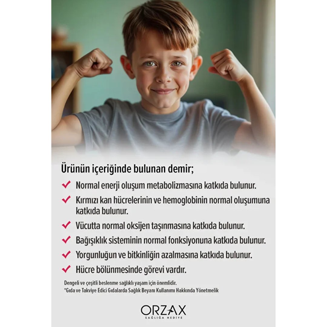 Orzax Ocean Microfer Lipozomal Demir Sıvı Takviye Edici Gıda 250 ml - Orzax