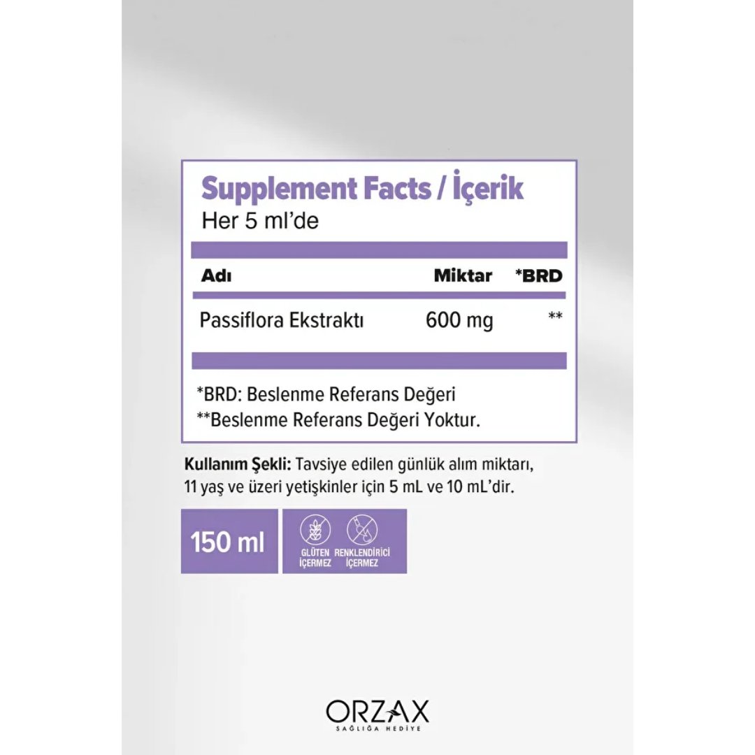 Orzax Ocean Passiflora Şurup 150 ml - Orzax