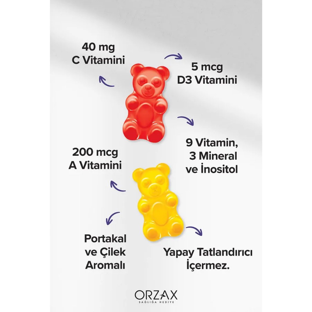 Orzax Ocean Smart Gumies Multivitamin Meyve Sulu Jel 64 Adet - Orzax