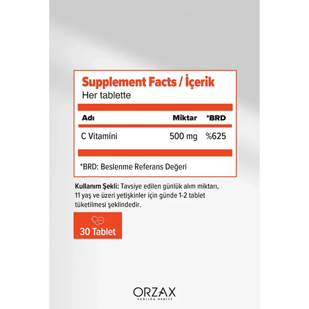 Orzax Ocean Vitamin C-SR 30 Tablet - Orzax