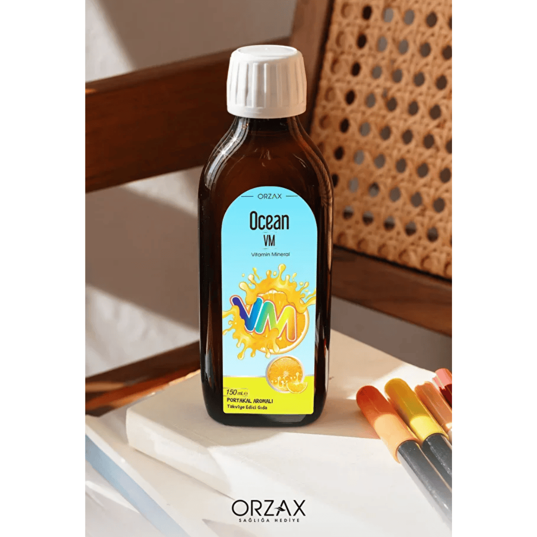 Orzax Ocean Vitamin Mineral - Portakal Aromalı 150ml - Orzax