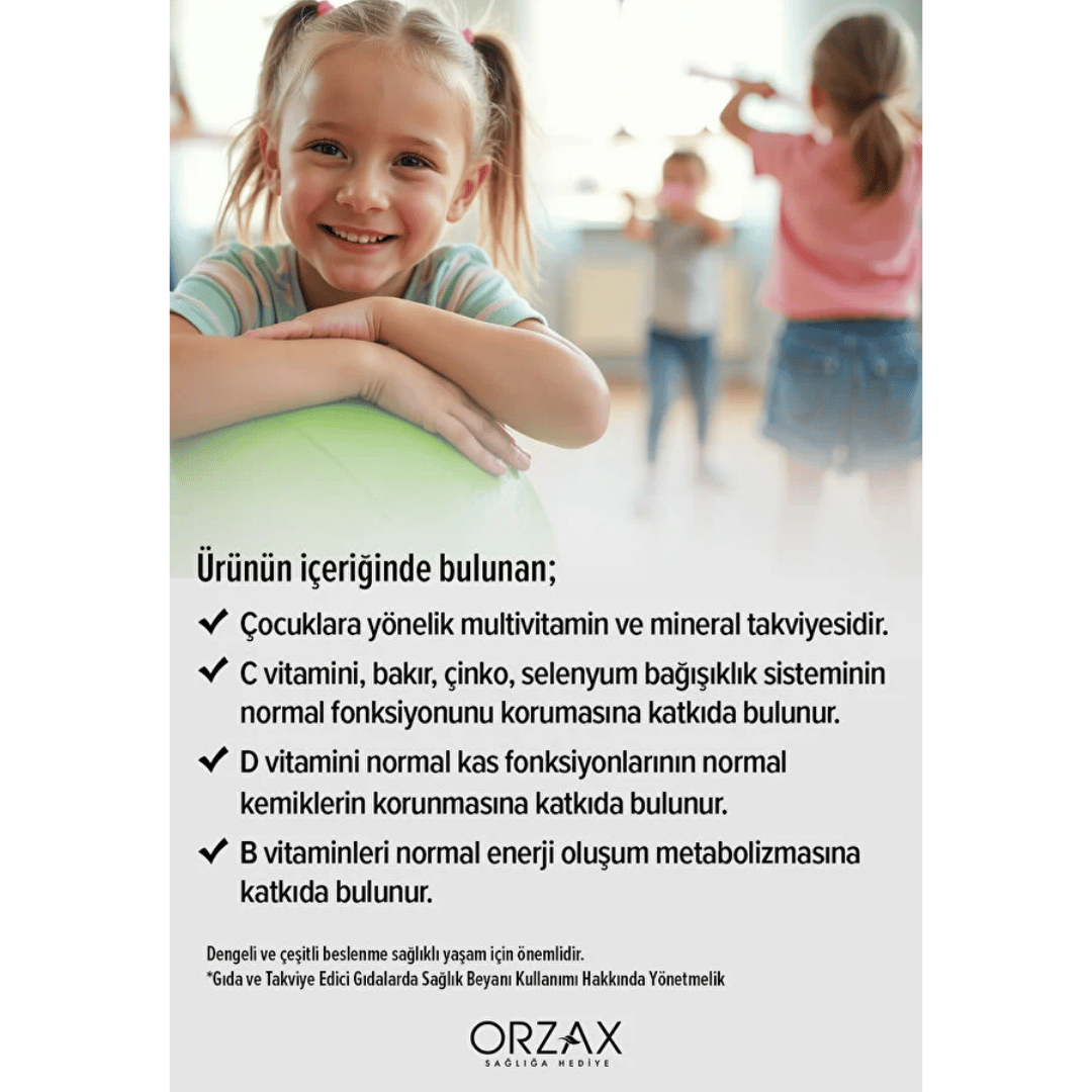Orzax Ocean Vitamin Mineral - Portakal Aromalı 150ml - Orzax