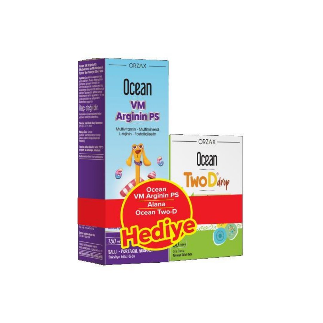 Orzax Ocean VM Arginin PS 150 ml Şurup + Twod Damla Hediye - orzax