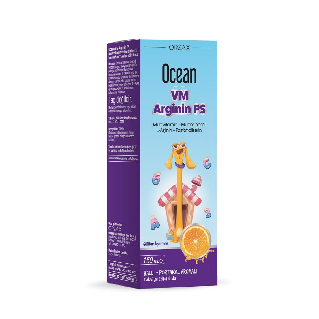 Orzax Ocean VM Arginin PS Takviye Edici Gıda 150 ml - orzax