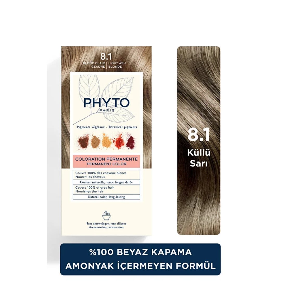 Phyto Color 8.1 Küllü Sarı Amonyaksız Kalıcı Bitkisel Saç Boyası  - Phyto