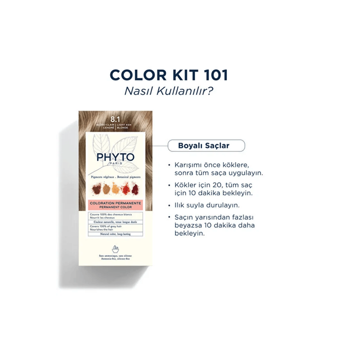 Phyto Color 8.1 Küllü Sarı Amonyaksız Kalıcı Bitkisel Saç Boyası  - Phyto