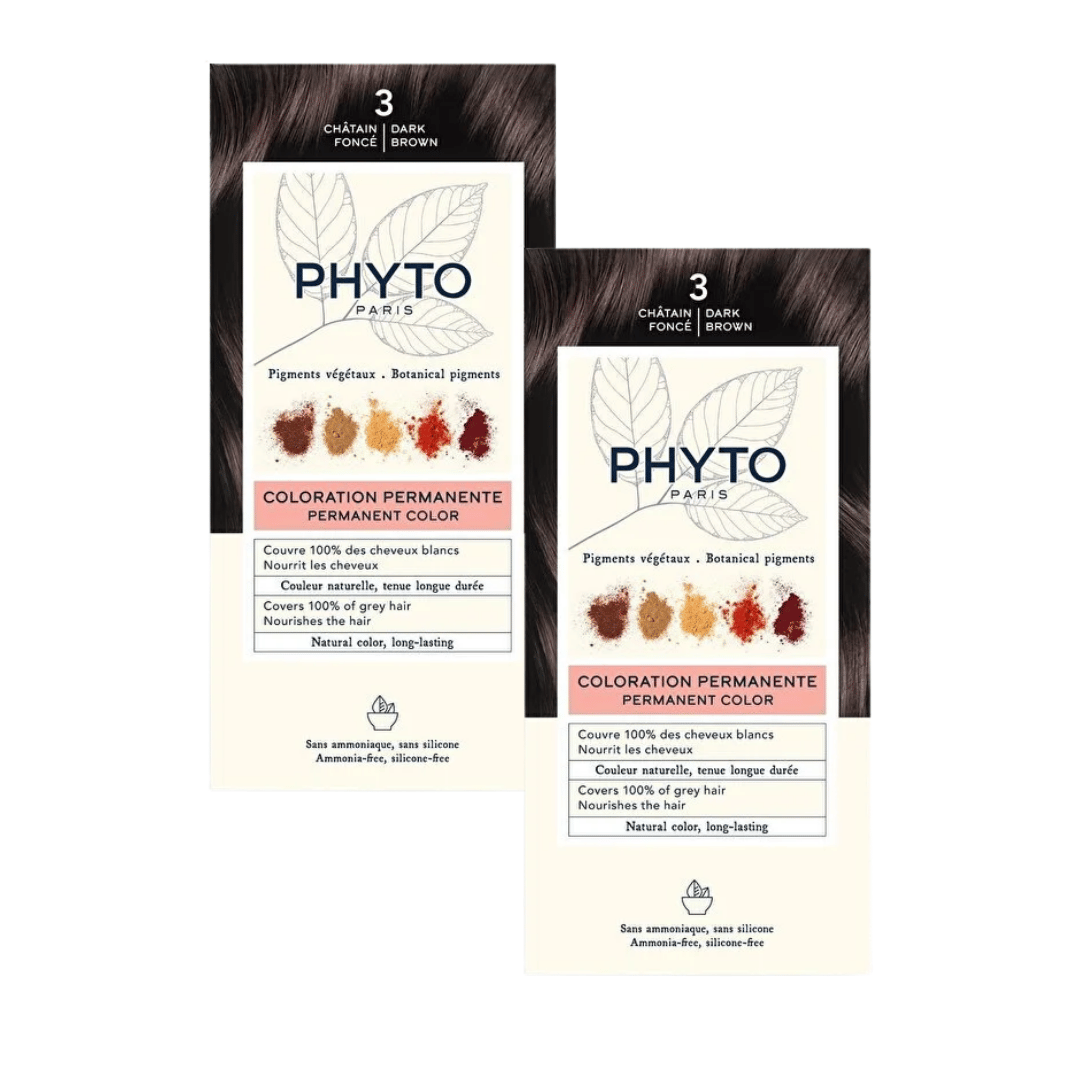 Phyto Phytocolor 3 Koyu Kestane Amonyaksız Kalıcı Bitkisel Saç Boyası İkili Avantaj Set - Phyto