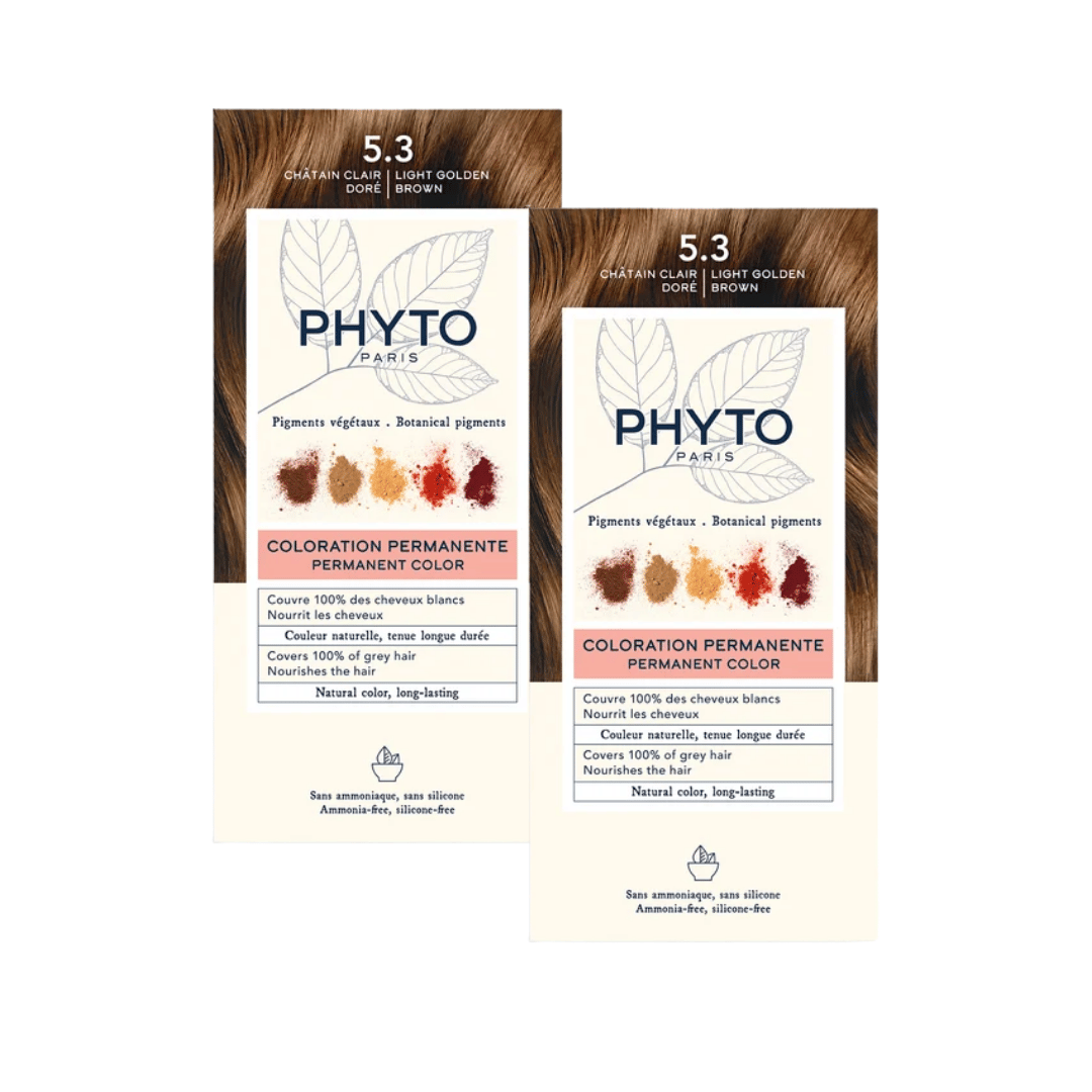 Phyto Phytocolor 5.3 Açık Kestane Dore Amonyaksız Kalıcı Bitkisel Saç Boyası İkili Avantaj Set - Phyto