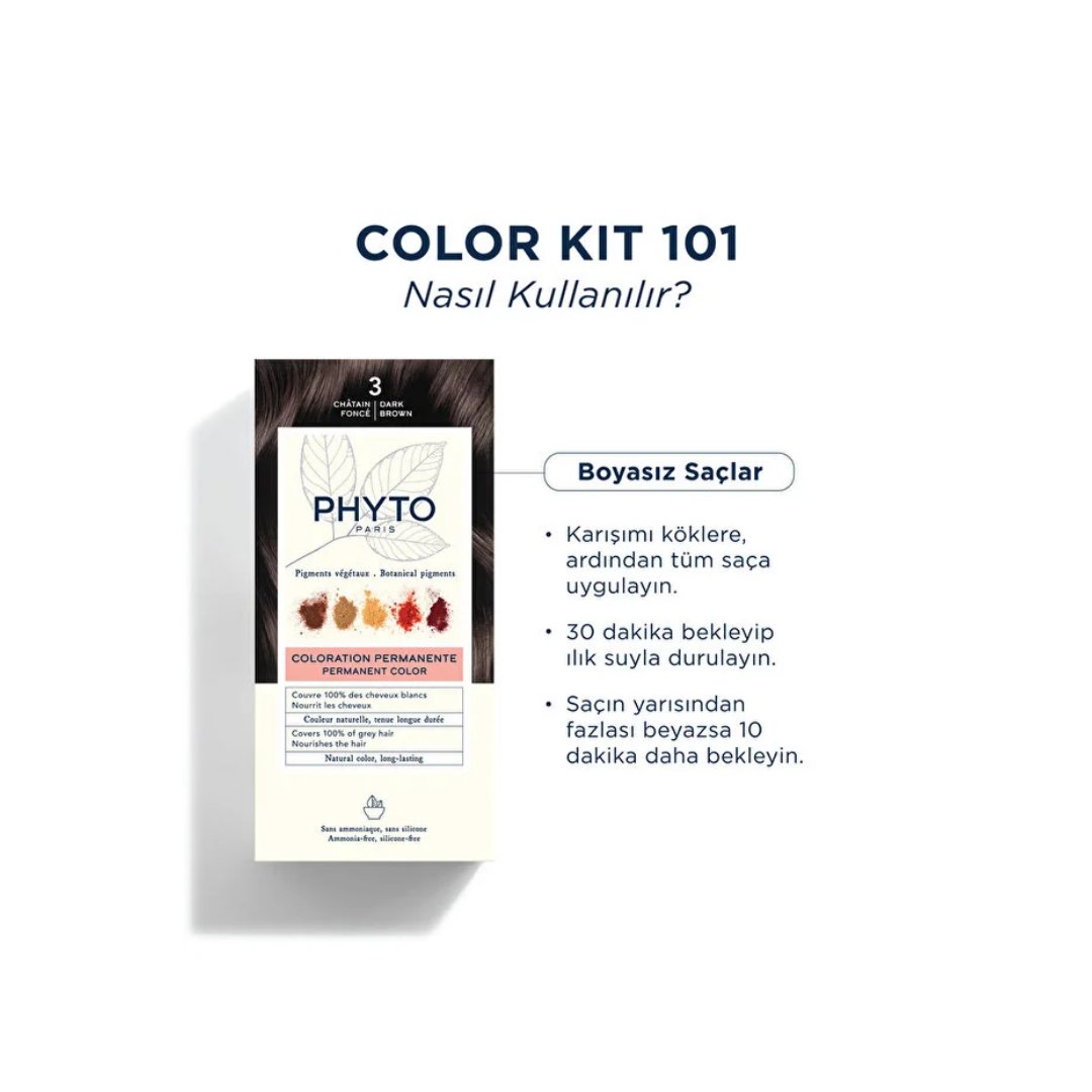 Phyto Phytocolor Bitkisel Saç Boyası - 3 Koyu Kestane - Phyto