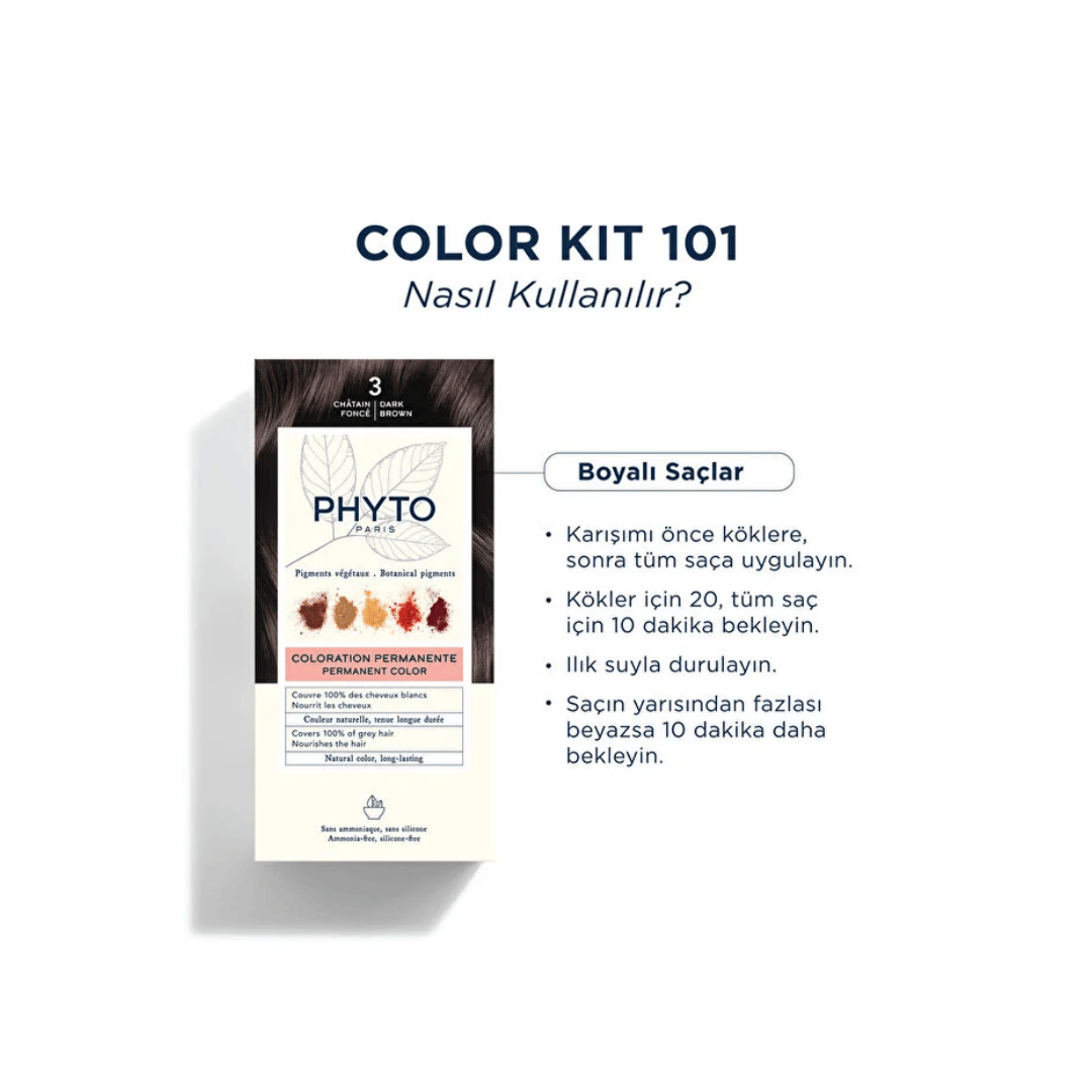 Phyto Phytocolor Bitkisel Saç Boyası - 3 Koyu Kestane - Phyto