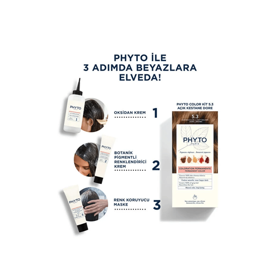 Phyto Phytocolor Bitkisel Saç Boyası - 5.3 - Açık Kestane Dore - Phyto